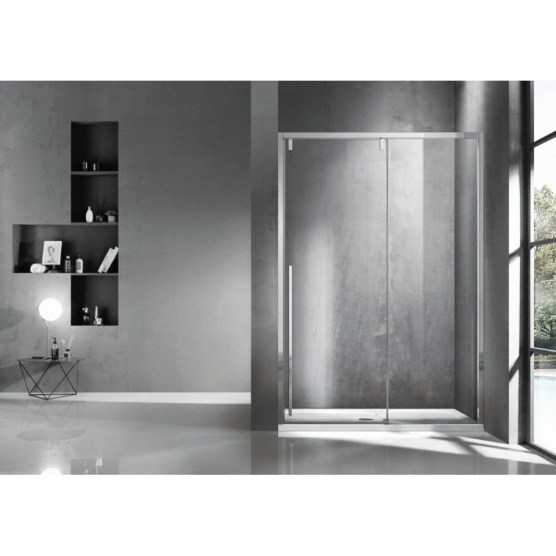 Porta doccia scorrevole 140cm vetro 8mm altezza 200h | KSA4000 kamalu - 6