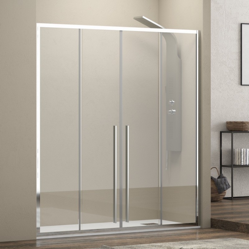 Nicchia doccia 170 cm doppio scorrevole vetro 8mm altezza 200h | KEL6000 kamalu - 8