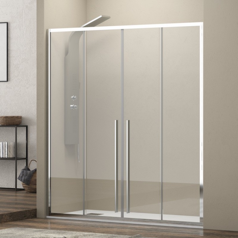 Nicchia doccia 170 cm doppio scorrevole vetro 8mm altezza 200h | KEL6000 kamalu - 2
