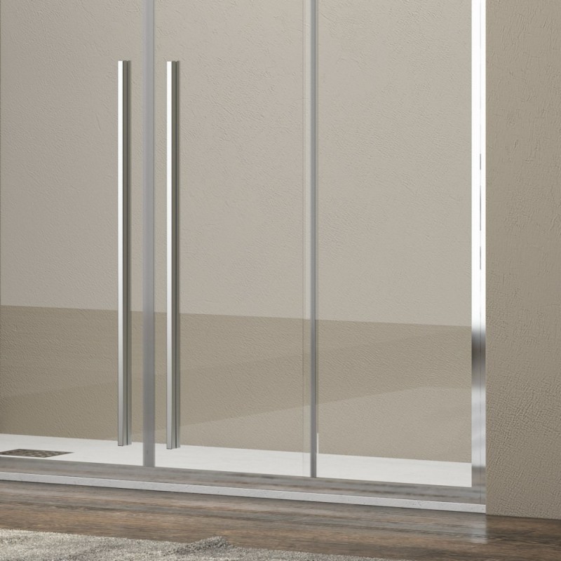 Nicchia doccia 170 cm doppio scorrevole vetro 8mm altezza 200h | KEL6000 kamalu - 4