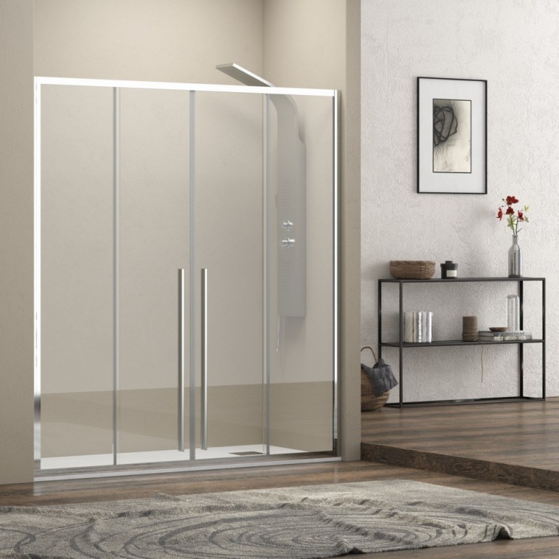 Nicchia doccia 190 cm doppio scorrevole vetro 8mm altezza 200h | KEL6000 kamalu - 2