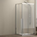 Box doccia 80x80 angolare doppio scorrevole vetro 8mm altezza 200h | KEL1000 kamalu - 1
