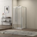 Box doccia 80x80 angolare doppio scorrevole vetro 8mm altezza 200h | KEL1000 kamalu - 2