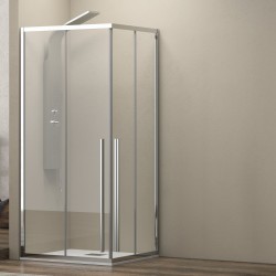 Box doccia 90x110 angolare doppio scorrevole vetro 8mm altezza 200h | KEL1000 kamalu - 1