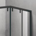 Box doccia 80x80 colore nero doppio scorrevole vetro 8mm | KSA1000B kamalu - 3