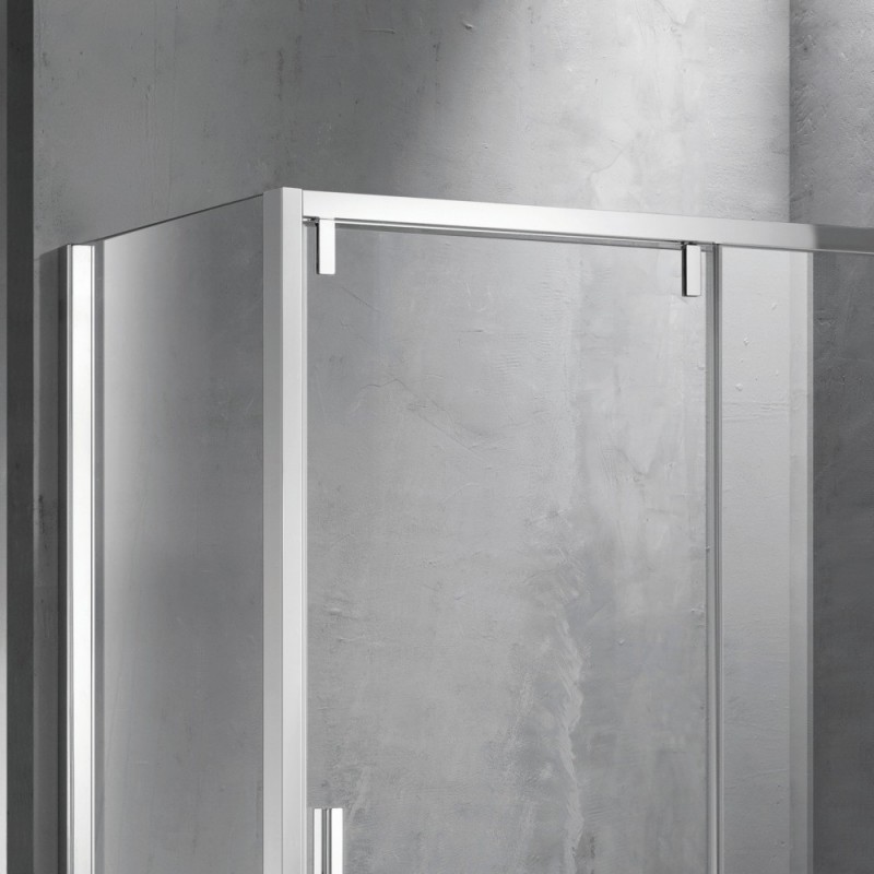 Box doccia 80x120 scorrevole e lato fisso vetro 8mm altezza h200 | KSA5000 kamalu - 5