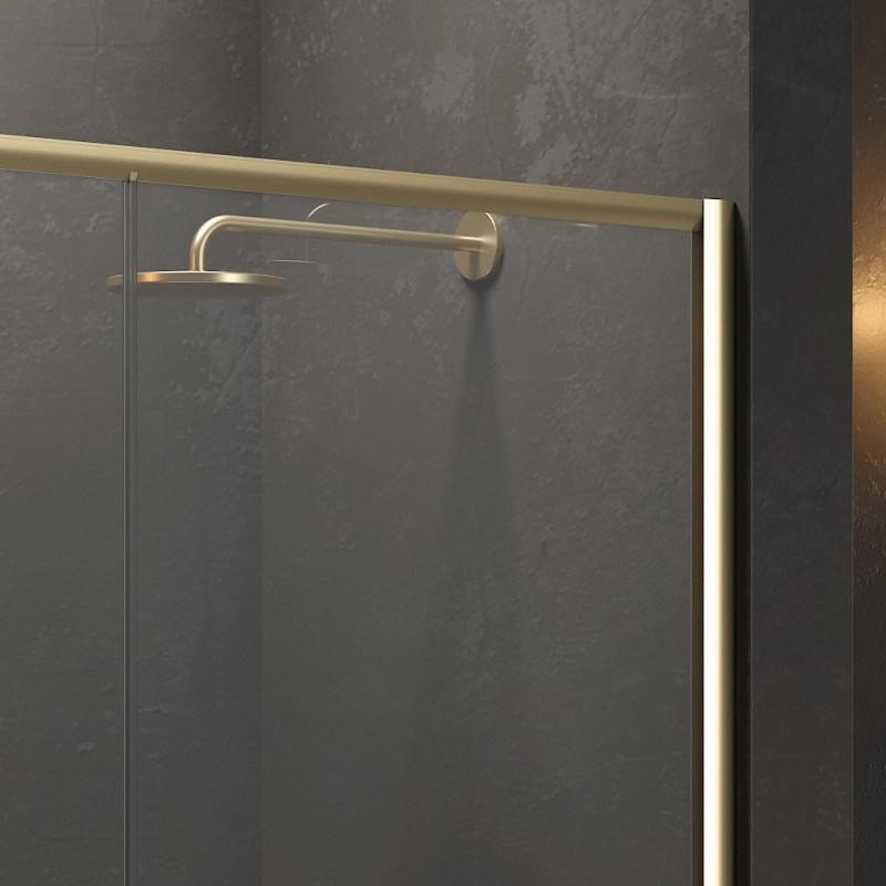 Doccia nicchia 110 cm profilo oro spazzolato | KEF4000 kamalu - 4