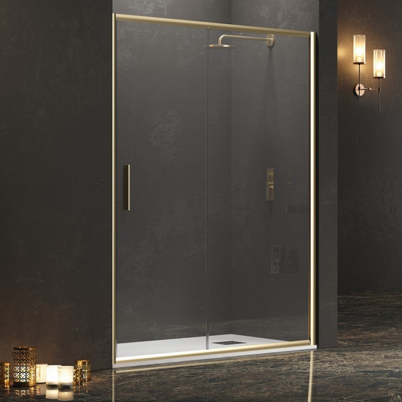 Nicchia doccia 130 cm colore oro spazzolato | KEF4000 kamalu - 1