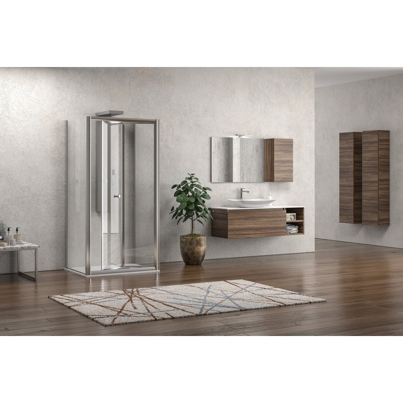 Box doccia 3 lati apertura a libro 70x95x70 vetro trasparente| KM4000S kamalu - 7