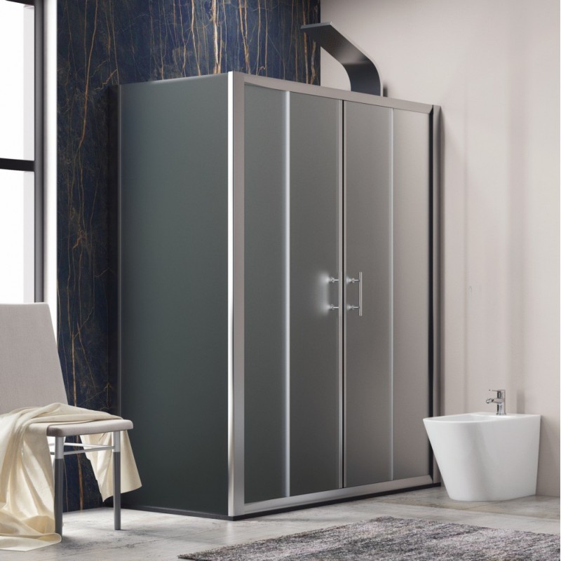 Cabina doccia 70x200 cm scorrevole vetro satinato e laterale fisso | KF6000S kamalu - 1