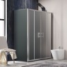 Cabina doccia 70x200 cm scorrevole vetro satinato e laterale fisso | KF6000S kamalu - 1