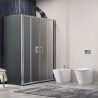 Cabina doccia 70x200 cm scorrevole vetro satinato e laterale fisso | KF6000S kamalu - 8