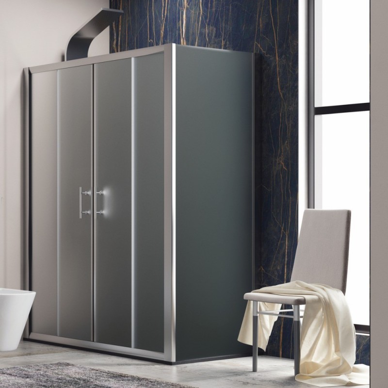 Cabina doccia 90x220 vetro satinato apertura scorrevole | KF6000S kamalu - 1