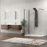 Doccia walk in 70x110 due lati profilo nero | KW4000B kamalu - 1