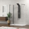Doccia walk in 80x100 angolare con profilo nero | KW4000B kamalu - 2
