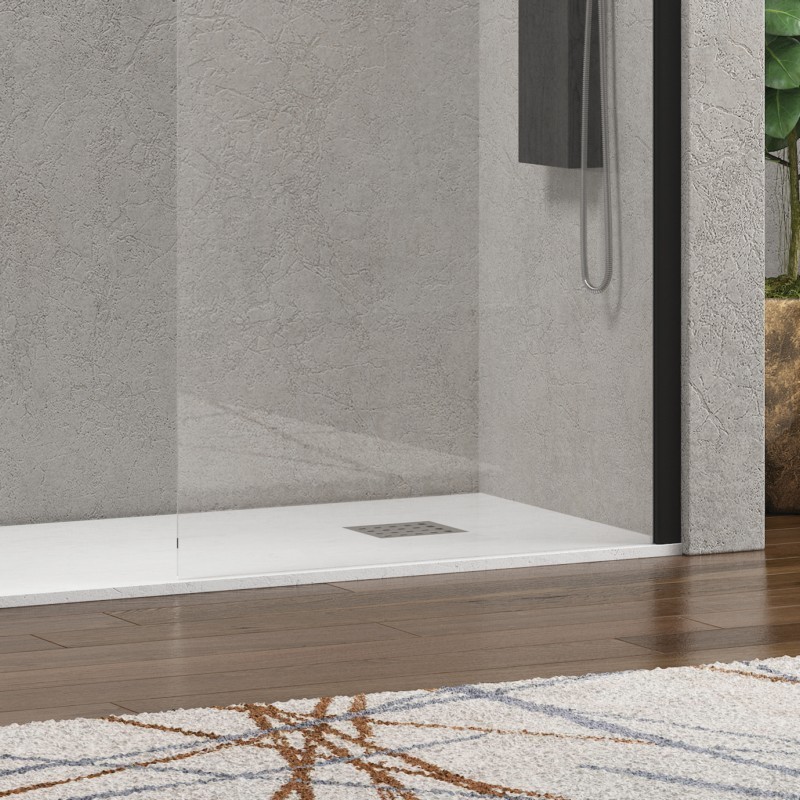 Box doccia walk in 80x80 angolare telaio nero | KW2000B kamalu - 4