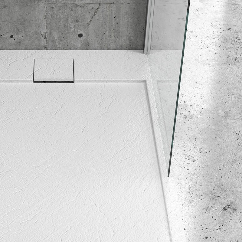Piatto doccia in resina 80x160 effetto pietra | KR1000 kamalu - 7