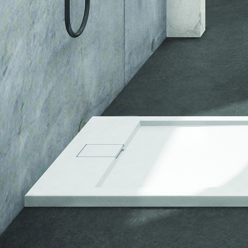 Piatto doccia in resina 80x180 effetto pietra | KR1000 kamalu - 6