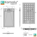 Piatto doccia in resina 70x120 effetto pietra | KR1000 kamalu - 4