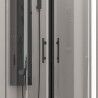 Box doccia semicircolare 90x90 finitura nera opaca vetro trasparente KF2000B kamalu - 6