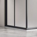 Box doccia nero 80x80 angolare vetro opaco | KF1000B kamalu - 5