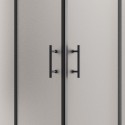 Box doccia nero 80x80 angolare vetro opaco | KF1000B kamalu - 4