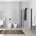 Box doccia nero 80x80 due battenti altezza 200h | KS2800AN kamalu - 7