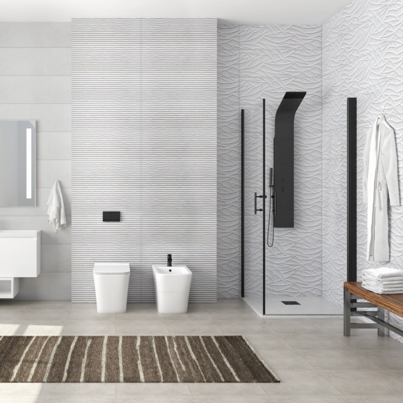 Box doccia nero 80x80 due battenti altezza 200h | KS2800AN kamalu - 7