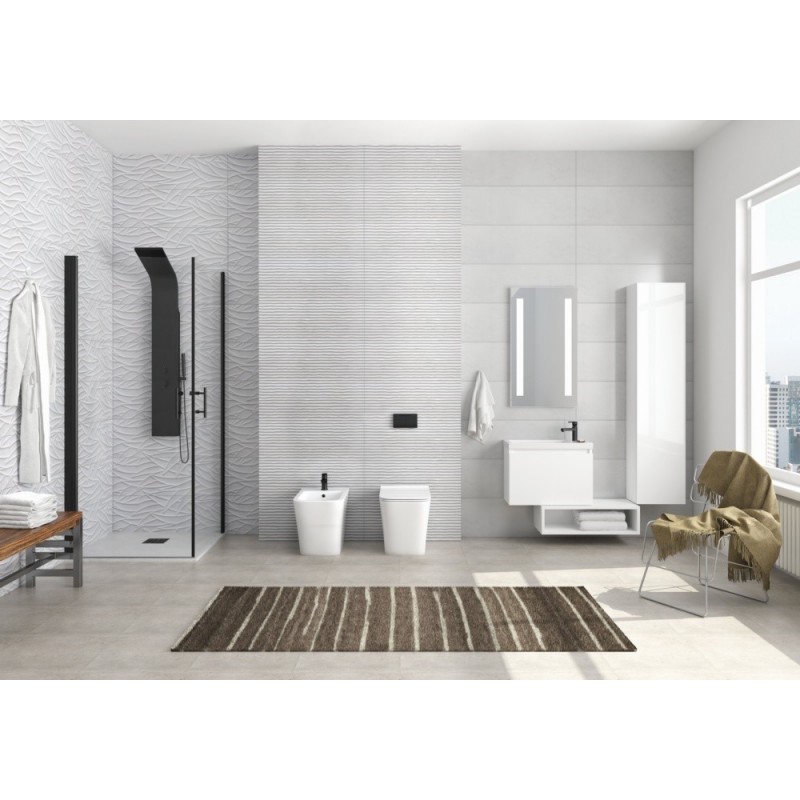 Box doccia nero 80x80 due battenti altezza 200h | KS2800AN kamalu - 8