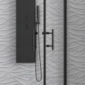 Box doccia nero 80x80 due battenti altezza 200h | KS2800AN kamalu - 6