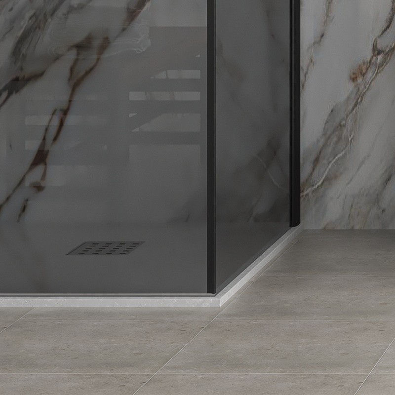 Box doccia 80x80 doppio battente vetro fumé altezza 200h | KS2800AF kamalu - 6