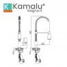 Miscelatore cucina canna a molla e doccetta estraibile | Kam-130 kamalu - 3