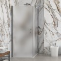 Box doccia 80x80 battente vetro satinato altezza 200h | KS2800FAO kamalu - 1