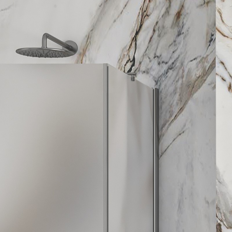 Box doccia 80x80 battente vetro satinato altezza 200h | KS2800FAO kamalu - 6