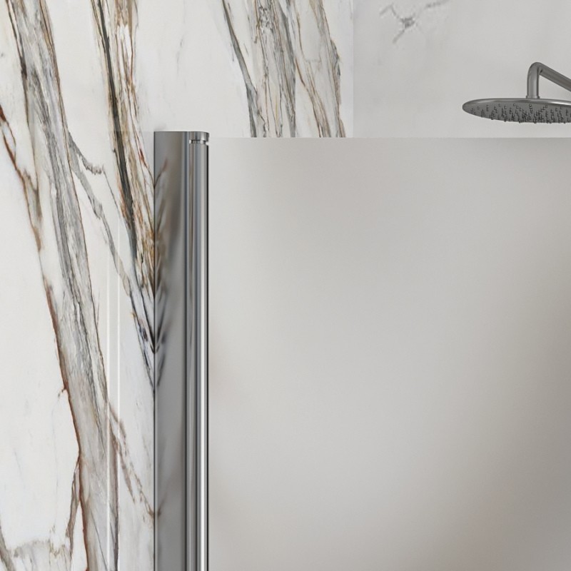Box doccia 80x80 battente vetro satinato altezza 200h | KS2800FAO kamalu - 7