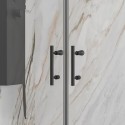 Box doccia 80x80 nero apertura saloon altezza 200h | KS2800AS kamalu - 6