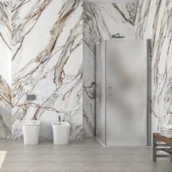 Box doccia 80x70 fisso 80 battente 70 vetro satinato altezza 200h | KS2800FAO kamalu - 1