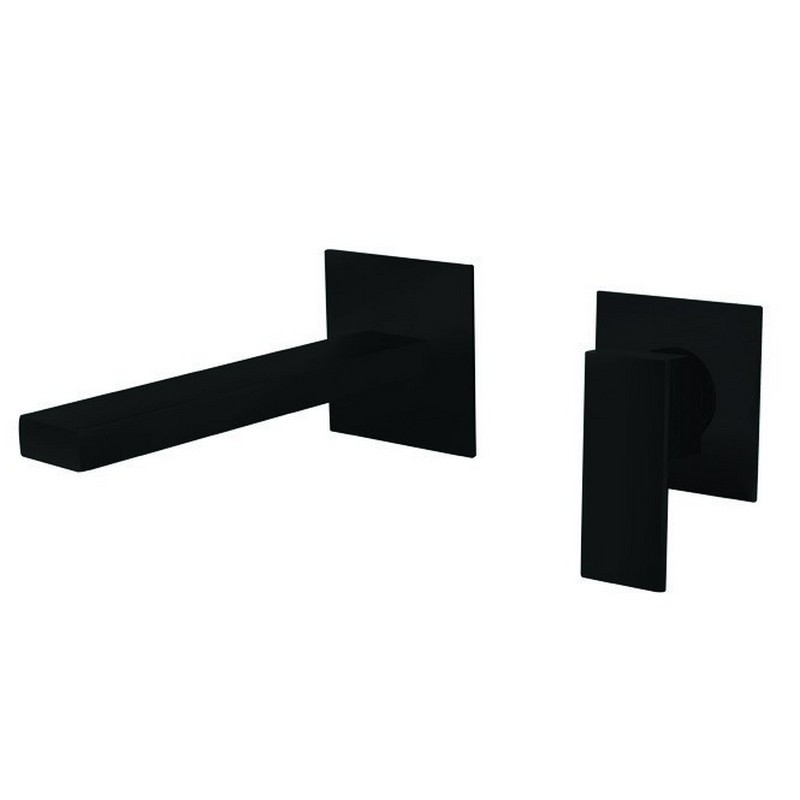 Miscelatore lavabo da incasso nero opaco linea squadrata | KAM-DIANA NERO kamalu - 1