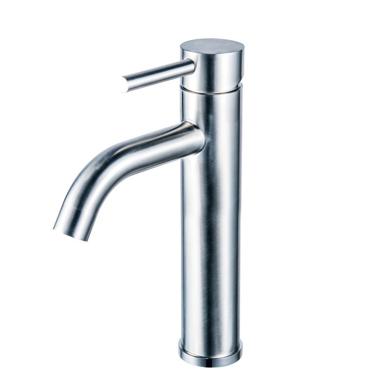 Miscelatore lavabo alto linea curva in acciaio inox | KAM-ARTE  - 1