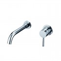 Miscelatore lavabo da incasso linea curva acciaio inox| KAM-ARTE  - 1