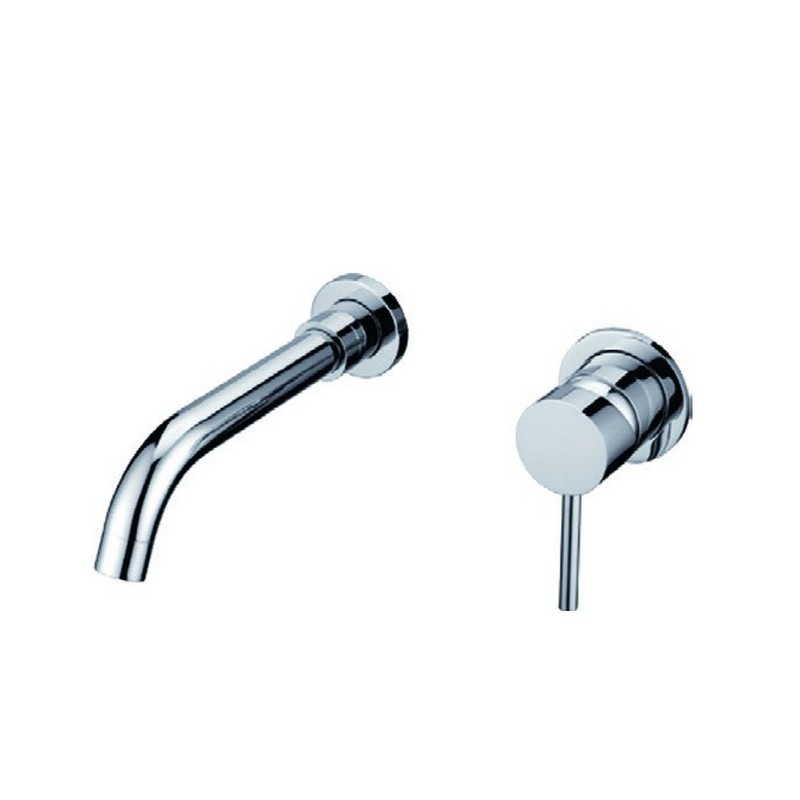 Miscelatore lavabo da incasso linea curva acciaio inox| KAM-ARTE  - 1