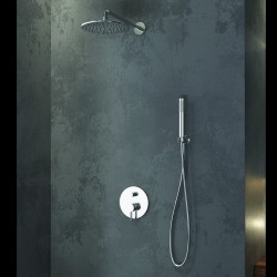 Set doccia con soffione tondo, doccetta e miscelatore | KAM-ARTE C5000 kamalu - 1