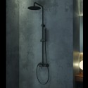Colonna doccia colore nero in acciaio inox | KAM-ARTE NERO kamalu - 1