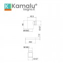 Presa acqua per doccia colore nero design tondo | KAM-ARTE NERO kamalu - 2
