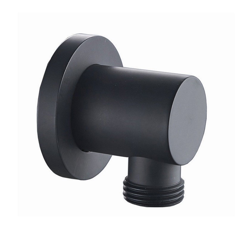 Presa acqua per doccia colore nero design tondo | KAM-ARTE NERO kamalu - 1