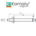 Braccio doccia a soffitto colore nero squadrato | KAM-DIANA NERO kamalu - 2
