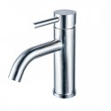 Miscelatore lavabo inox linea curva finitura satinata | KAM- ARTE SATINATO kamalu - 1