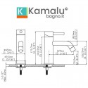 Miscelatore lavabo inox linea curva finitura satinata | KAM- ARTE SATINATO kamalu - 2