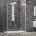 Cabina doccia 80x150 colore bianco vetro 6mm altezza 200h | KLA-4000N kamalu - 2
