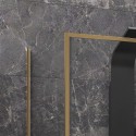 Box doccia oro satinato 80x120 scorrevole e fisso vetro 6mm altezza 200h | KLA-4000G kamalu - 5